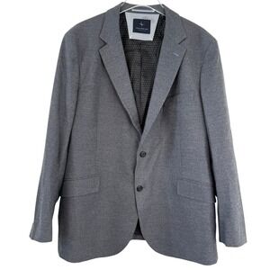 Tailorbyrd Blazer Men 48R Grey FLANNEL JACKET COASTAL PREPPY STRETCH